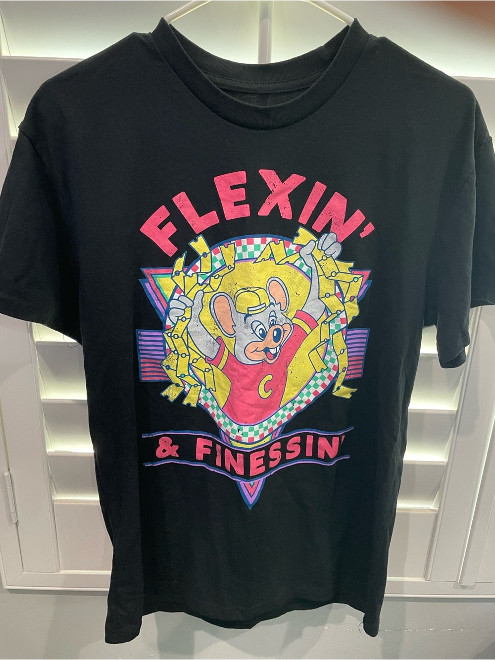 MAD Engine Black "Flexin' & Finessin'" Graphic Tee with Neon Accents